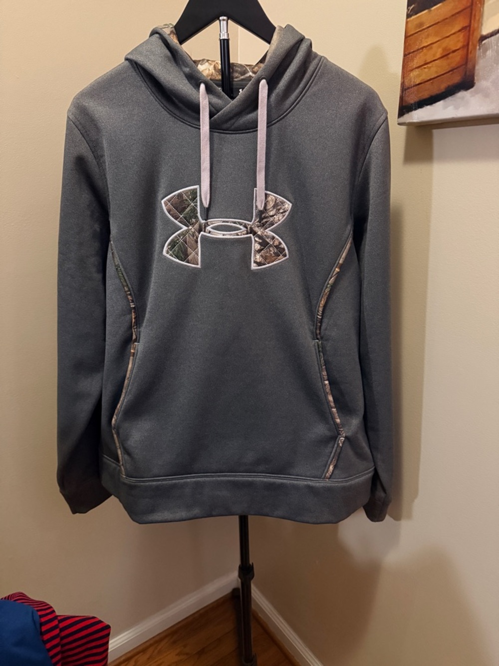 Under Armour Brown Camo Hoodie with Black Trim